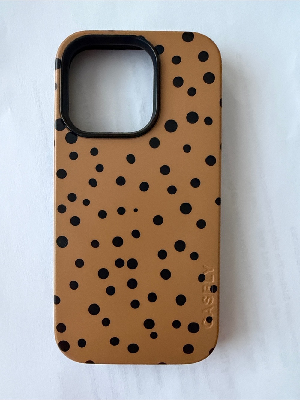 Casely Brown Polka Dot Protective iPhone 14 Pro Case